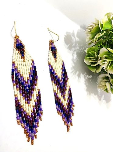 Steel Polished Beaded Earrings, Shape : Round