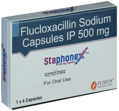 Flucloxacillin Sodium 500mg Capsule (Staphonex), Packaging Type : Box