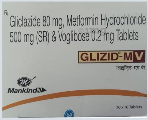Glizid-MV Gliclazide Metformin Hydrochloride Voglibose Tablets