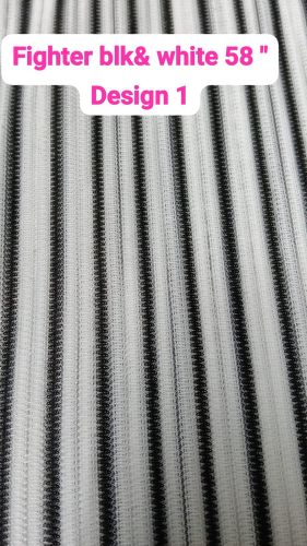Unstitched Polyester Stripped Shirt Fabric Black and White