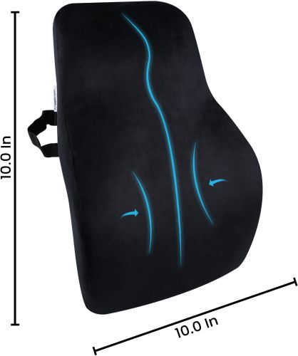 Memory Foam Lumbar Support Cushion, Brand Name : Happinzo