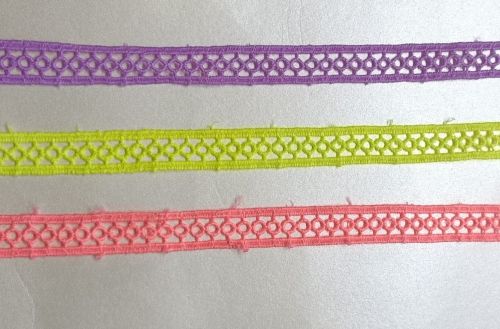 Polyester Lace Dyeing, Color : Purple, Neon Yellow-green, Pink