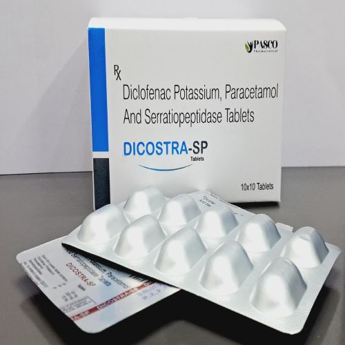 Diclofenac Potassium, Paracetamol And Serratiopeptidase Tablets