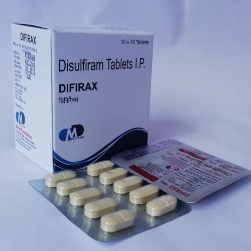 Disulfiram Tablets, Brand Name : Difirax, Purity : 99%