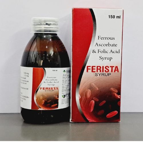 Ferrous Ascorbate And Folic Acid Syrup, Brand Name : Ferista