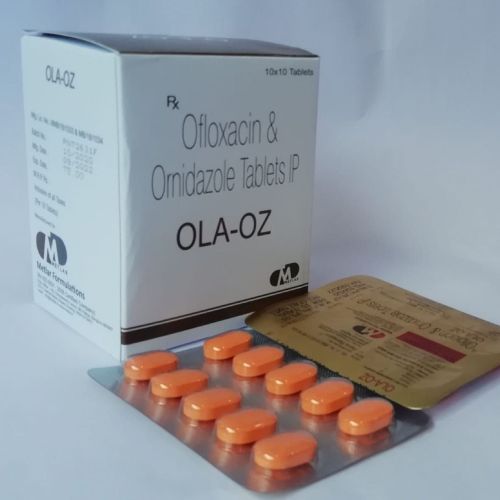 Ofloxacin And Ornidazole Tablets, Brand Name : OLA-OZ, Purity : 99%