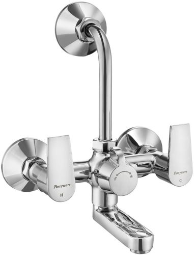 Chrome Bathroom Faucets Praseo Wall Mixer 2-In-1