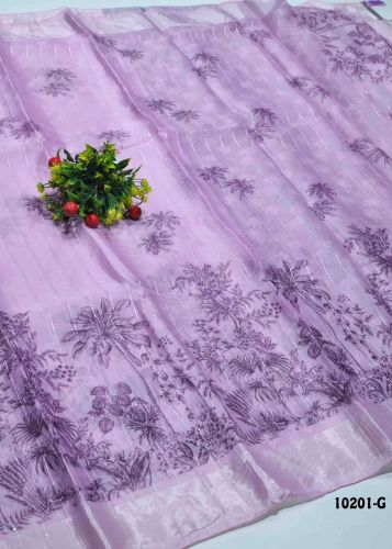 Pink Color New Arrival Trending Organza Saree