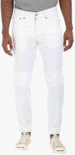 Cotton Men Faux Panel Cuff Jogger Sweatpants