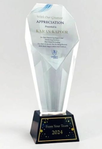 Crystal Exclusive Trophy with Crown Ugi 538