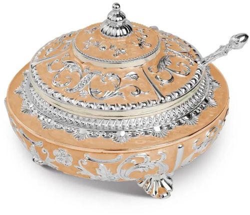 Enamel Sugar Pot Peach, Shape : pot-shaped