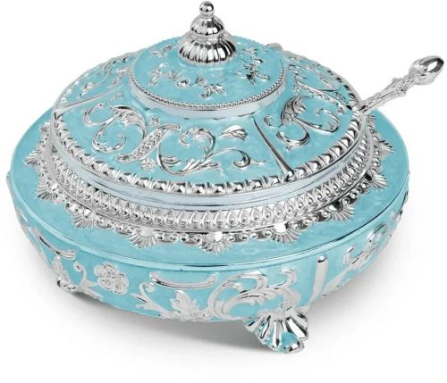 Enamel Sugar POT Sky Blue for Kitchen Storage