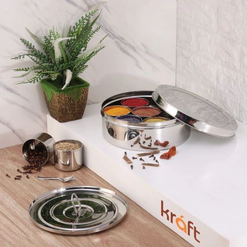 Stainless Steel Kraft Spice Box, Color : Silver