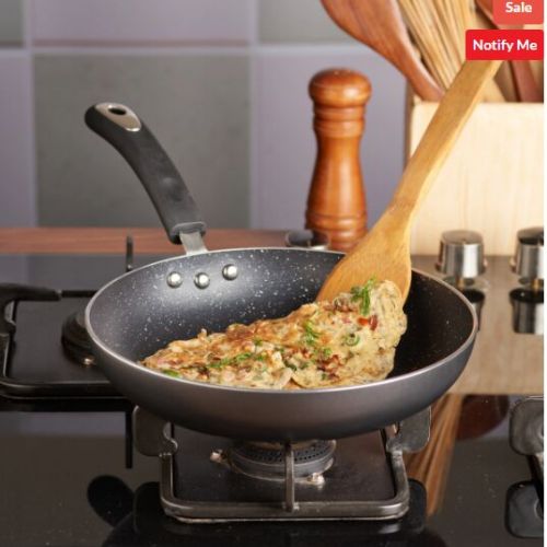 Vinod Marbilo Non Stick Frypan, Color : Black