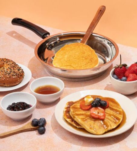 Vinod Stainless Steel Fry Pan, Color : Silver