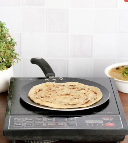 Aluminium Vinod Zest Marbilo Concave Tawa, Color : Black