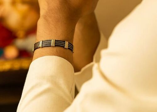 Gentlemens Draft Elegant Black And Gold Multi-strand Men’S Bracelet