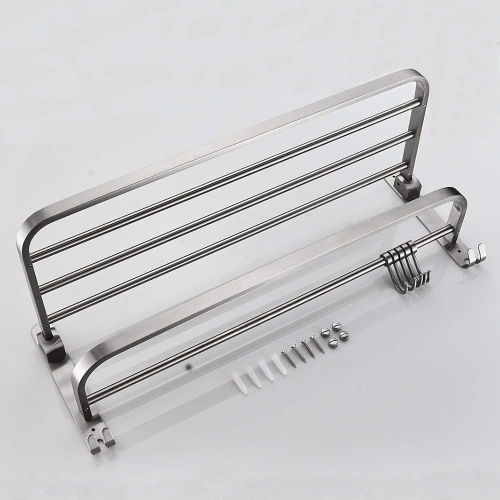 Polished Steel Folding Towel Rack