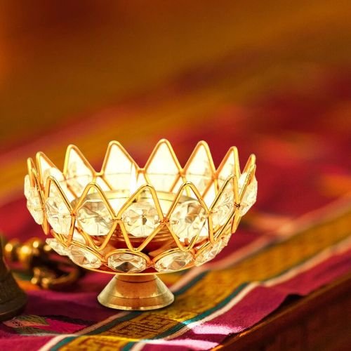 Shubhkart Nitya Gomedh Crystal Pyali Diya, Packaging Type : Box