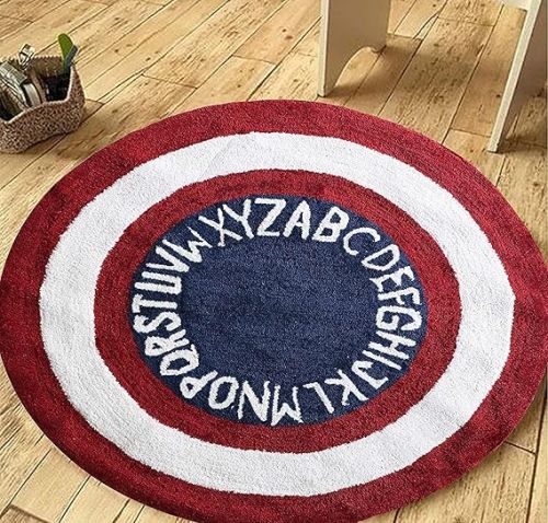 Avengers Theme Tufted Wool Carpet, Color : Multiple Colors