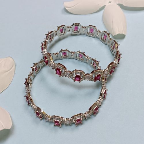 Cubic Zirconia Bangle Set, Brand Name : NIPSTec 2'6 Traditional