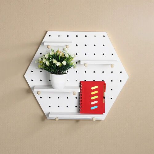 Urbancart Multipurpose Hexagonal Shelf for Decorative Storage, Display