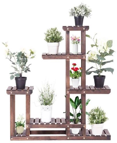 Wooden Multi-Functional Flower Plant Stand