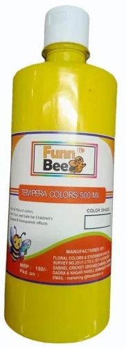 Funn Bee 500ml Yellow Tempera Colors Bottle