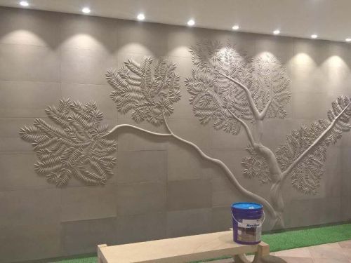 Embroidered Polished Stone Wall Cladding, Color : Brown Silver