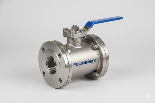 Fluiremax SS304 Wafer Ball Valve, Connection : Manual, Lever
