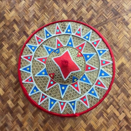Hand Made Assamese Traditional Japi 20 Inch, Color : Multicolor