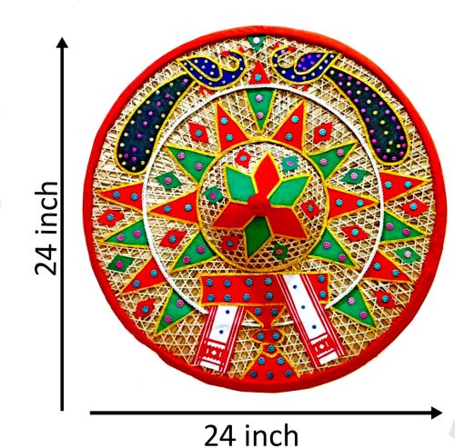 Natural Materials Hand Made 24 Inch Assamese Japi Traditional Hat