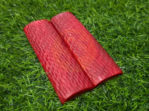 S.f International Dyed Red Jigged Bone Scales, Shape : Radius