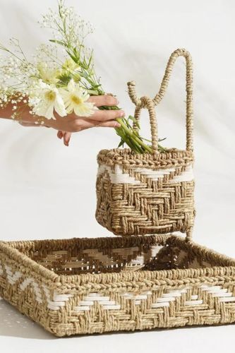 Iron Metal Jute Basket