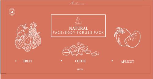 Natural THE Essence OF Nature Face & Body Scrubs Pack OF 3 150GM. (50g X 3)| Nourishes THE Skin | Fo