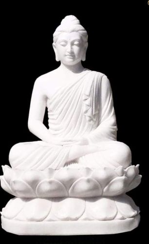 White Marble Lord Buddha Statue, Brand Name : Amber