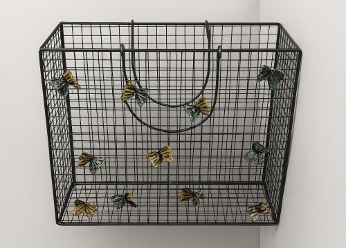 Gift Fine Wire Storage Basket with 2 Handles