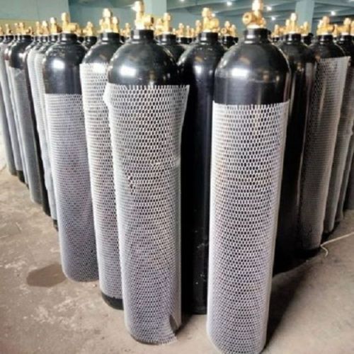 Stainless Steel Industrial Oxygen Cylinder, Color : Black