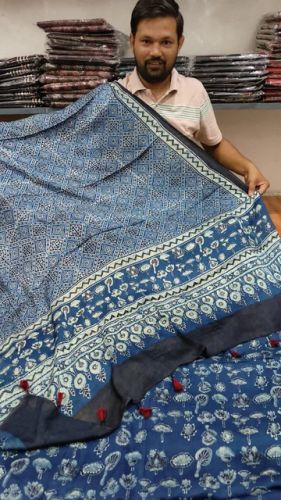 Exclusive Maheshwari Silk Unstitched Suit Casual Wear Free Size