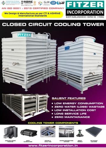 Closed Loop Cooling Tower, For Industrial, Voltage : 380V