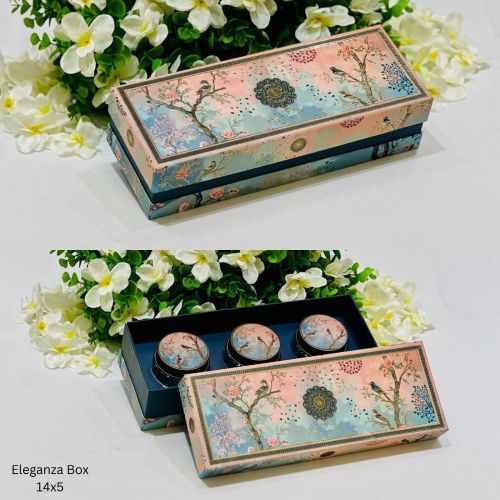 Cardboard Rectangular Eleganza 3 Jar Gift Hamper