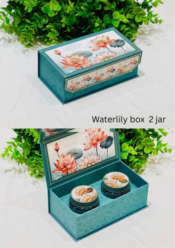 Cardboard Rectangular Waterlily 2 Jar Gift Hamper