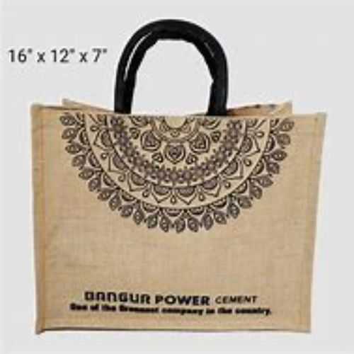 Printed Fancy Jute Bag, Handle Type : Rope Handles