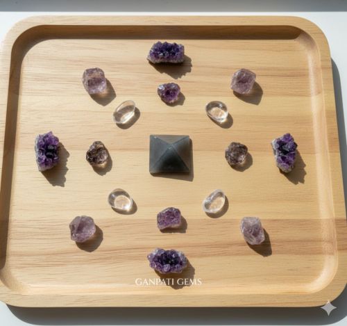 Wholesale 1 Inch Natural Grey Aventurine Pyramid | Tranquility, Emotional Balance & Inner Peace Tool