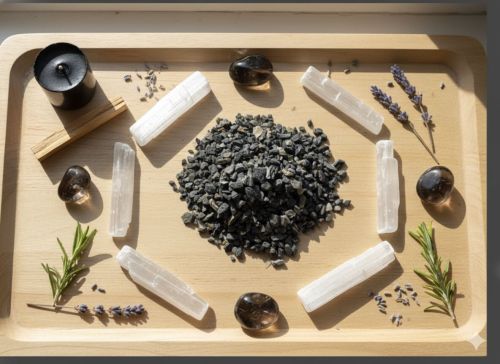 Crystal Natural Black Tourmaline Polished Chips