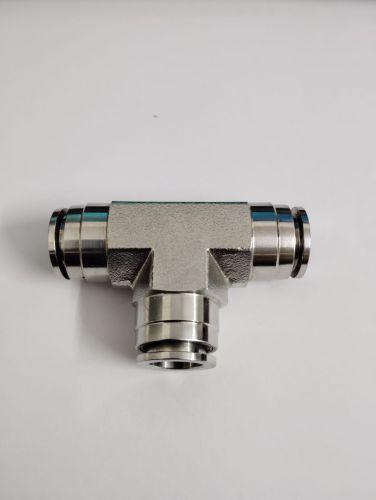 Stainless Steel Push In Union Tee, Color : Grey