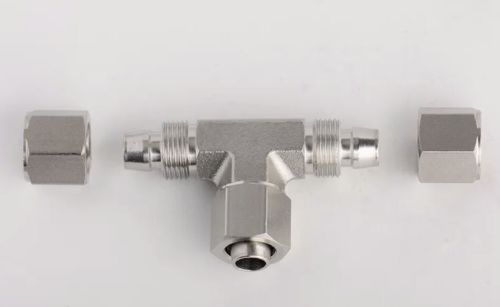 Stainless Steel Push On Union Tee, Color : Grey