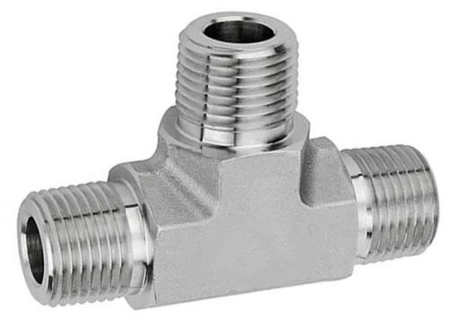 Stainless Steel Threaded Tee, Color : Grey, Technics : Forged