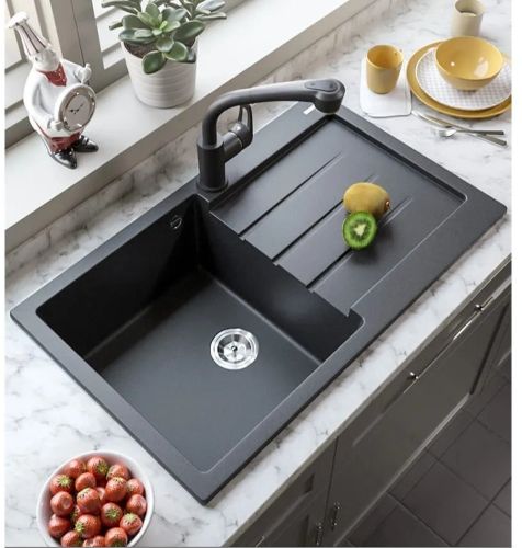 Quartz + Resin Blend 33x19 Inch Granite Finish Kitchen Sink