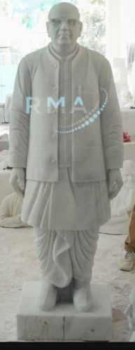 Polished White Marble Sardar Vallabhbhai Patel Statue